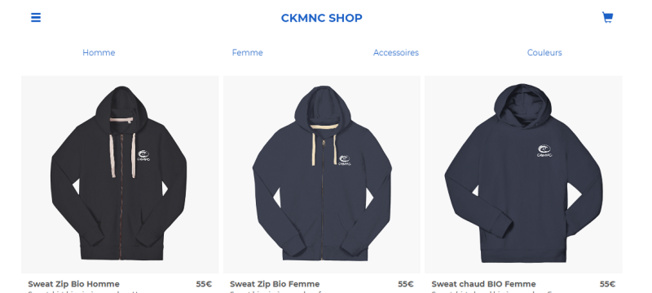 Une boutique en ligne pour le CKMNC
