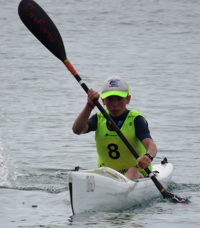 Tom à l'arrivée de l'épreuve surfski